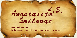 Anastasija Smilovac vizit kartica